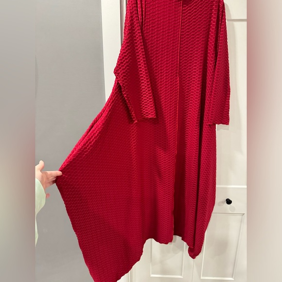 Zadie B Red waffle sack dress with zipper 3x - Picture 4 of 4